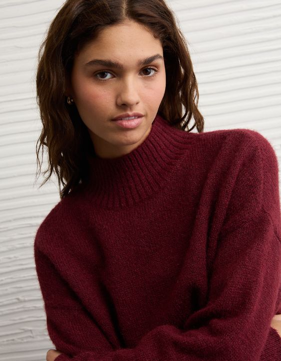 AE Oversized Mock Neck Sweater