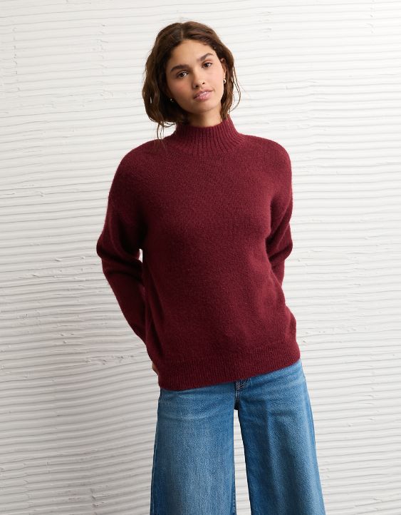 AE Oversized Mock Neck Sweater