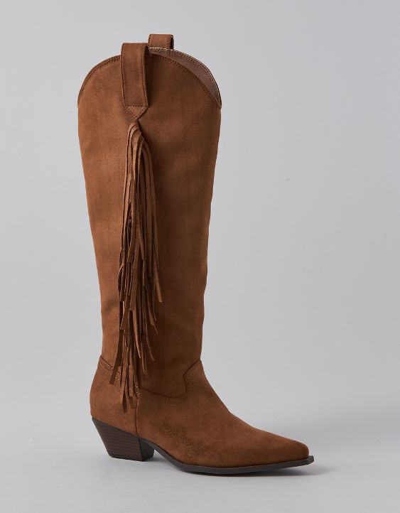 AE Western Fringe Knee High Boot