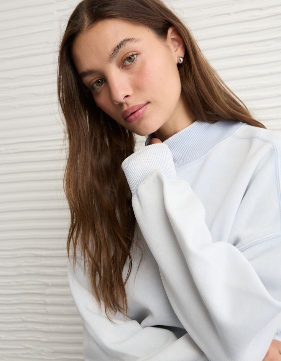 AE Everyday Luxe Mock Neck Sweatshirt