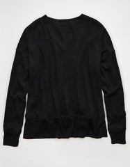 AE Long Sleeve V-Neck Plush T-Shirt