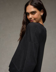 AE Long Sleeve V-Neck Plush T-Shirt