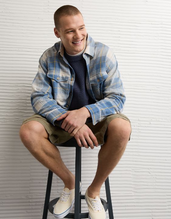 AE Boxy Everyday Flannel Shirt