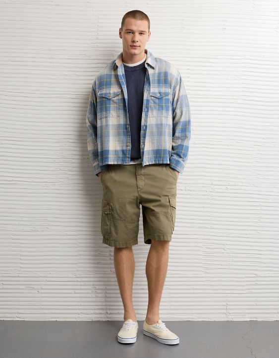 AE Boxy Everyday Flannel Shirt