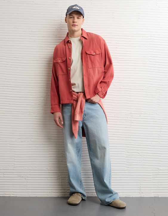 AE Boxy Everyday Flannel Shirt