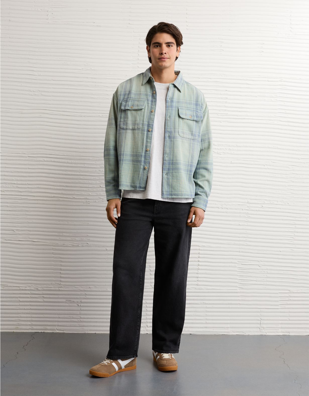 AE Boxy Everyday Flannel Shirt