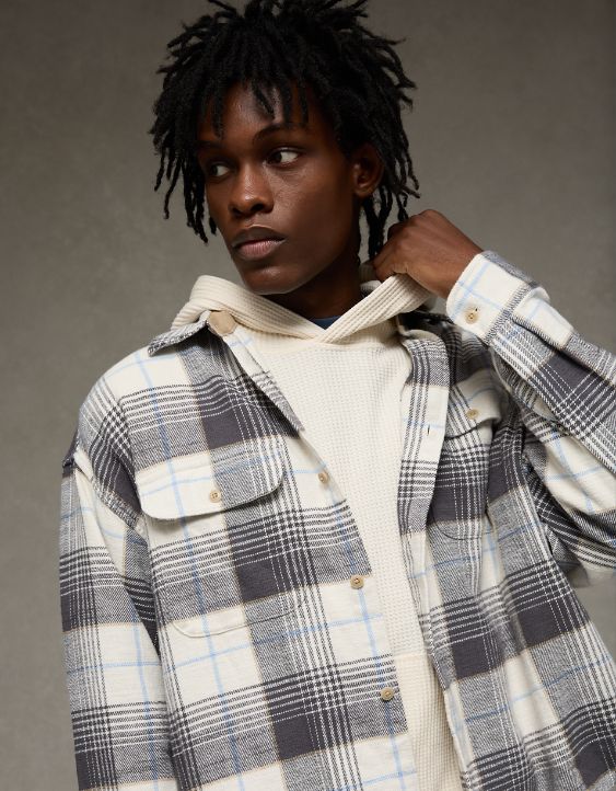 AE Boxy Everyday Flannel Shirt