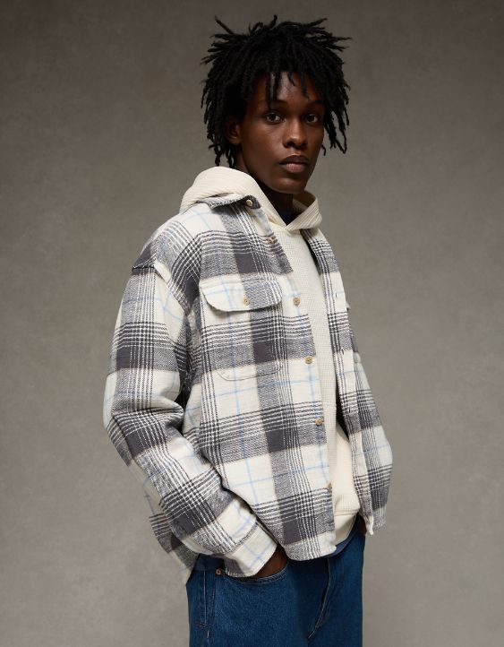 AE Boxy Everyday Flannel Shirt