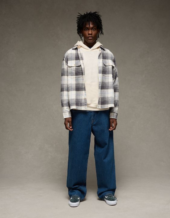 AE Boxy Everyday Flannel Shirt