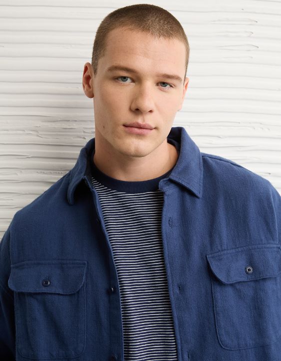 AE Boxy Everyday Flannel Shirt