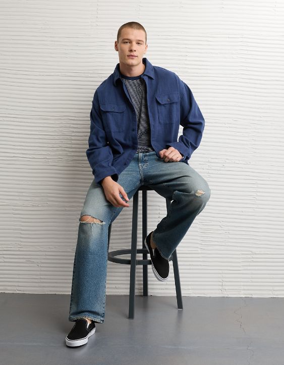 AE Boxy Everyday Flannel Shirt