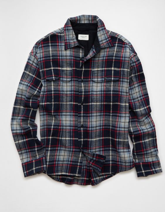 AE Boxy Everyday Flannel Shirt