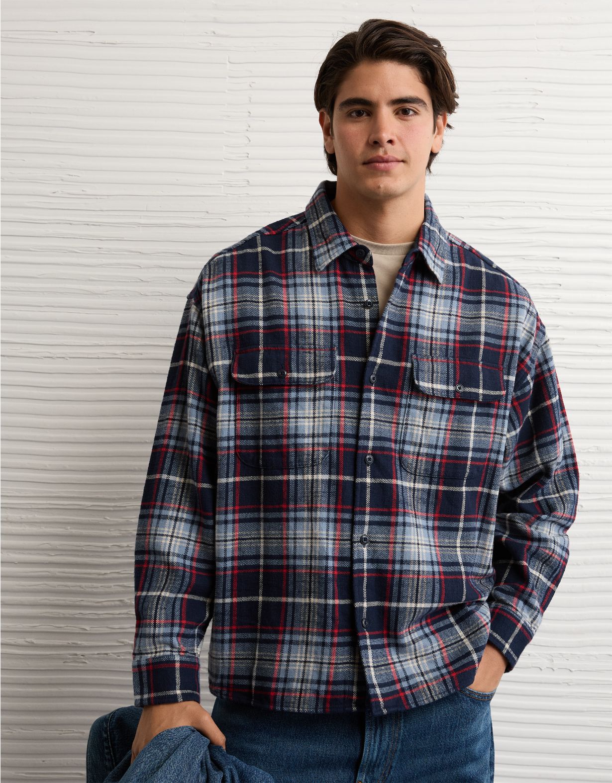 AE Boxy Everyday Flannel Shirt