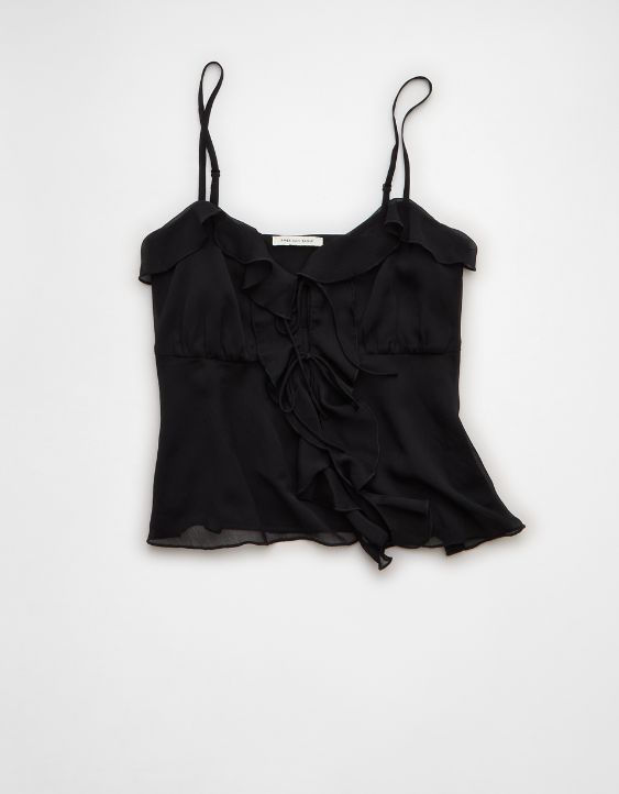 AE Ruffle Tie-Front Cami Top