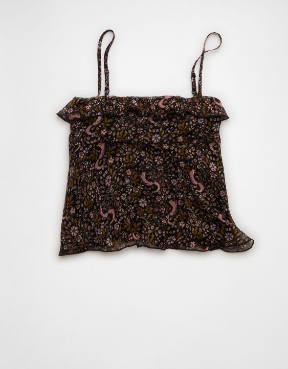 AE Ruffle Tie-Front Cami Top