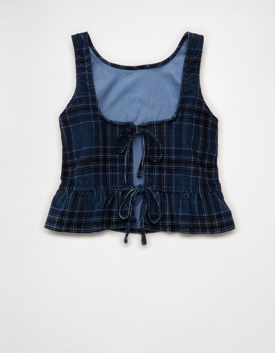 AE Back Bow Peplum Tank Top