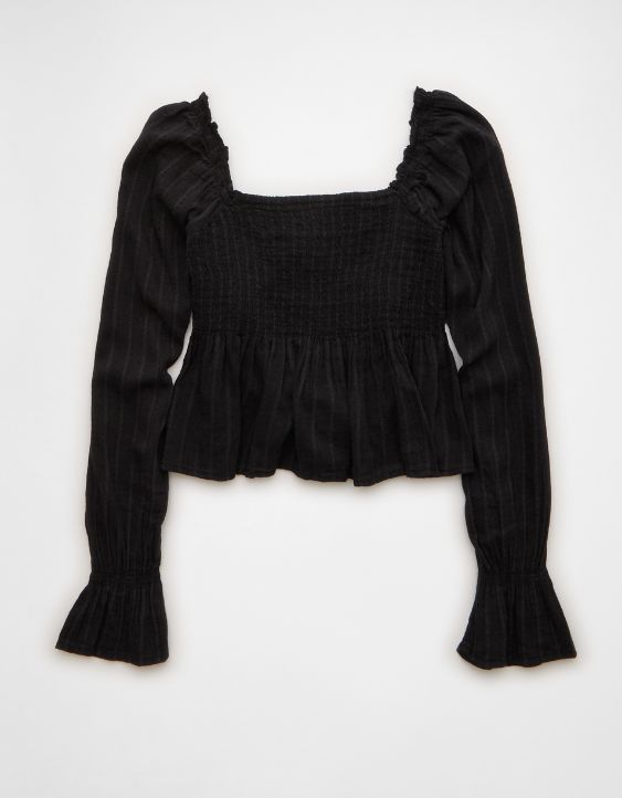 AE Long Sleeve Babydoll Blouse