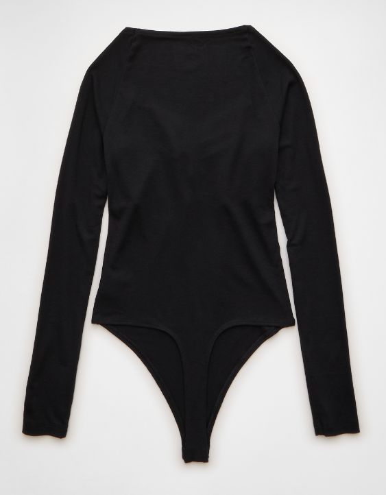 AE Long Sleeve Bow Front Bodysuit