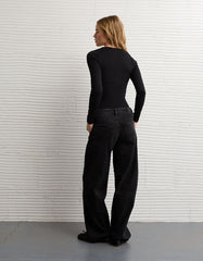 AE Long Sleeve Bow Front Bodysuit