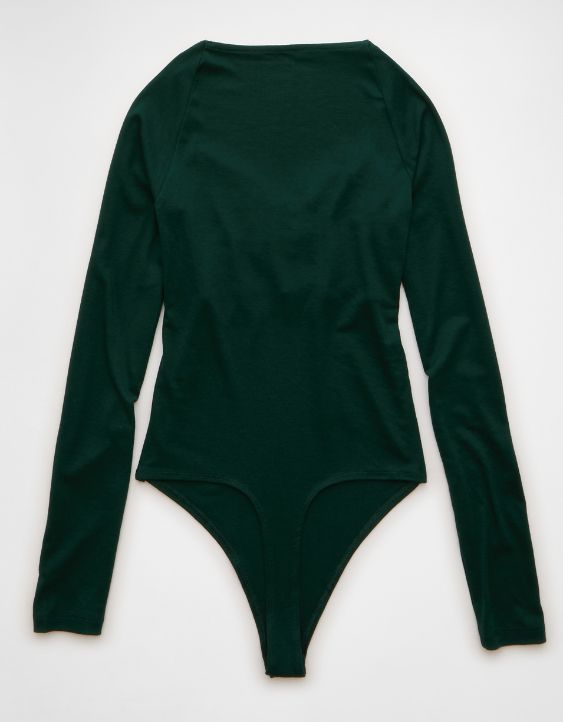 AE Long Sleeve Bow Front Bodysuit