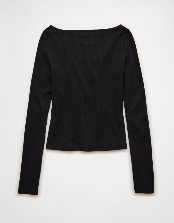 AE Long Sleeve Boatneck Baby Tee