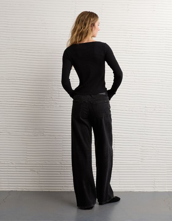 AE Long Sleeve Boatneck Baby Tee