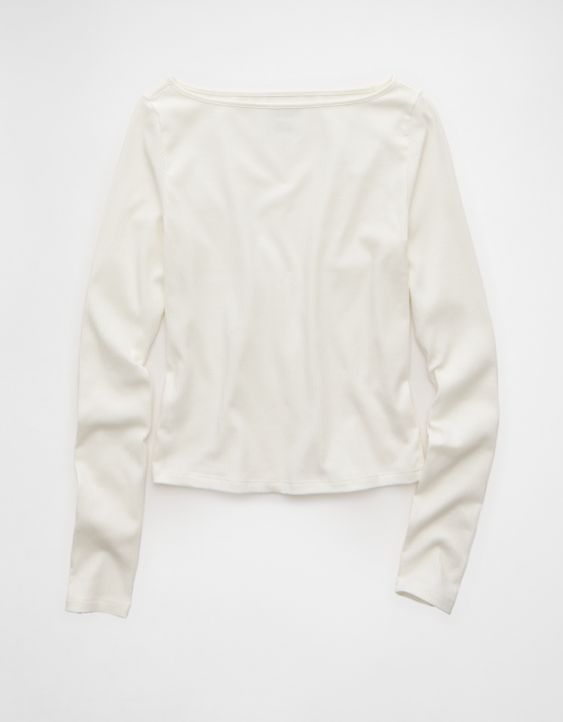 AE Long Sleeve Boatneck Baby Tee