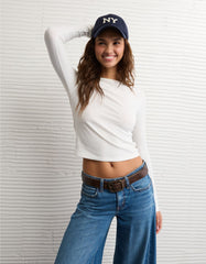 AE Long Sleeve Boatneck Baby Tee