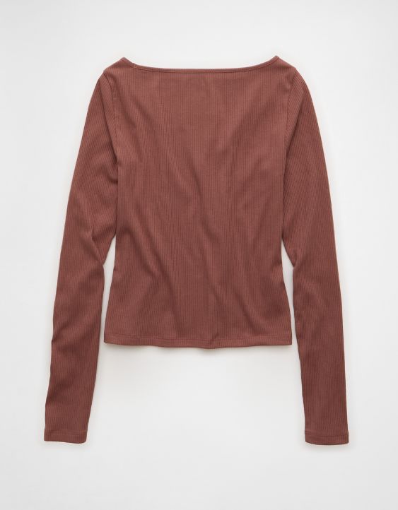 AE Long Sleeve Boatneck Baby Tee