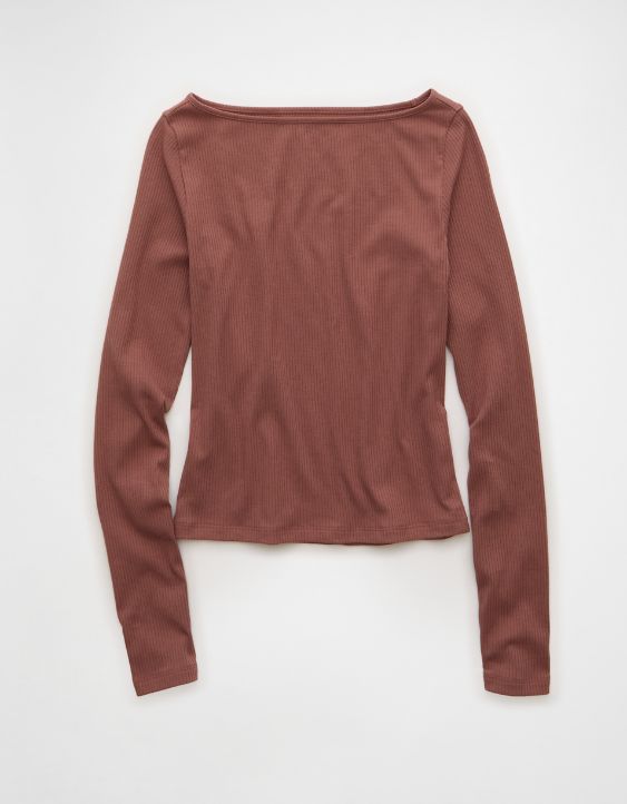 AE Long Sleeve Boatneck Baby Tee