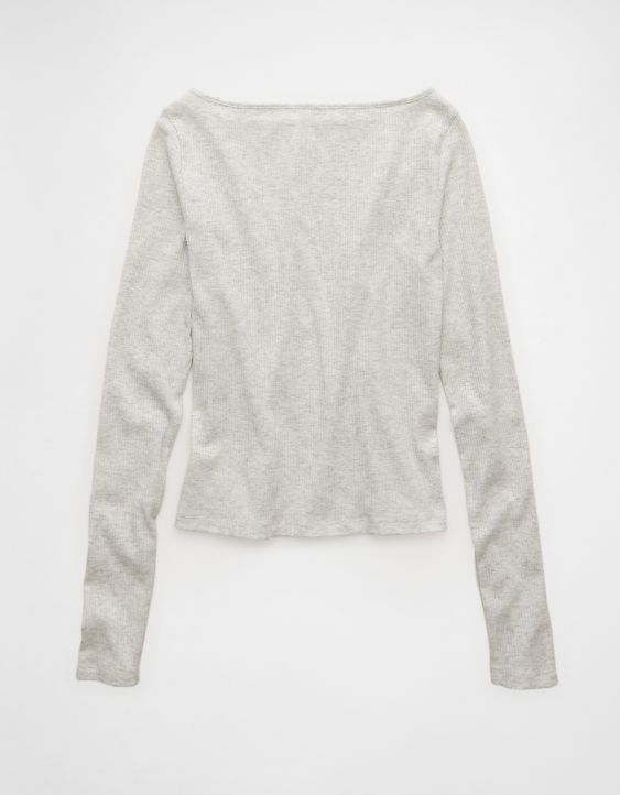 AE Long Sleeve Boatneck Baby Tee