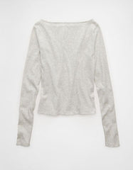 AE Long Sleeve Boatneck Baby Tee