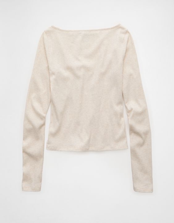 AE Long Sleeve Boatneck Baby Tee