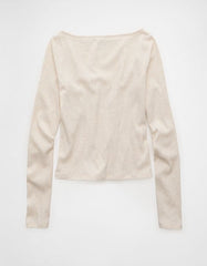 AE Long Sleeve Boatneck Baby Tee