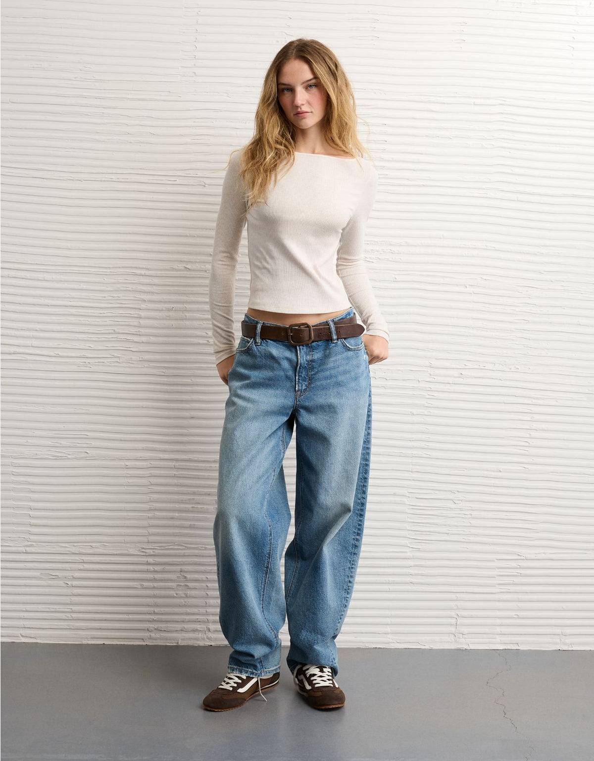 AE Long Sleeve Boatneck Baby Tee