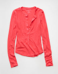 AE Long Sleeve Henley T-Shirt