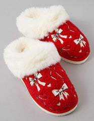 AE Holiday Bows Scuff Slipper
