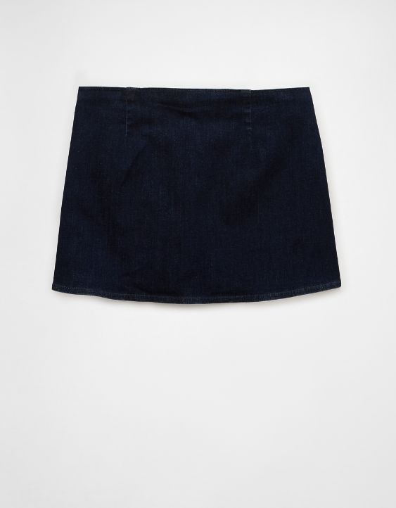 AE Next Level Low-Rise Denim Micro Skort