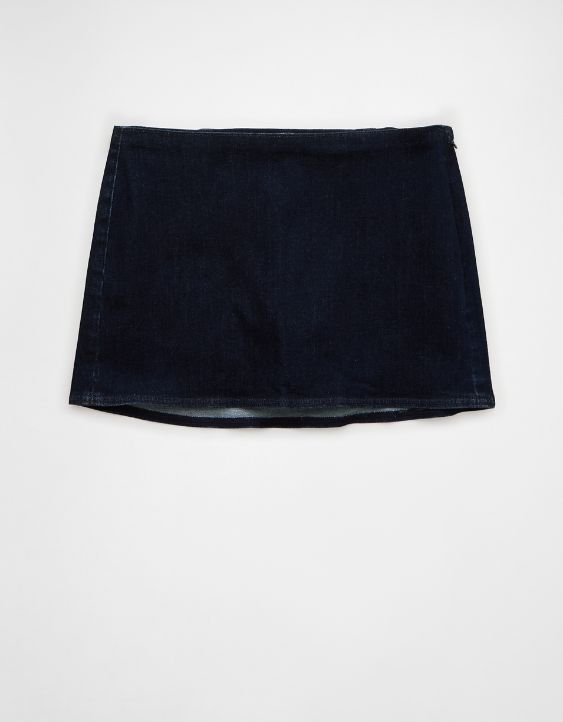 AE Next Level Low-Rise Denim Micro Skort