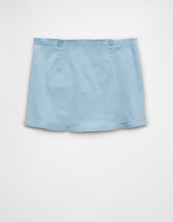 AE Next Level Low-Rise Denim Micro Skort