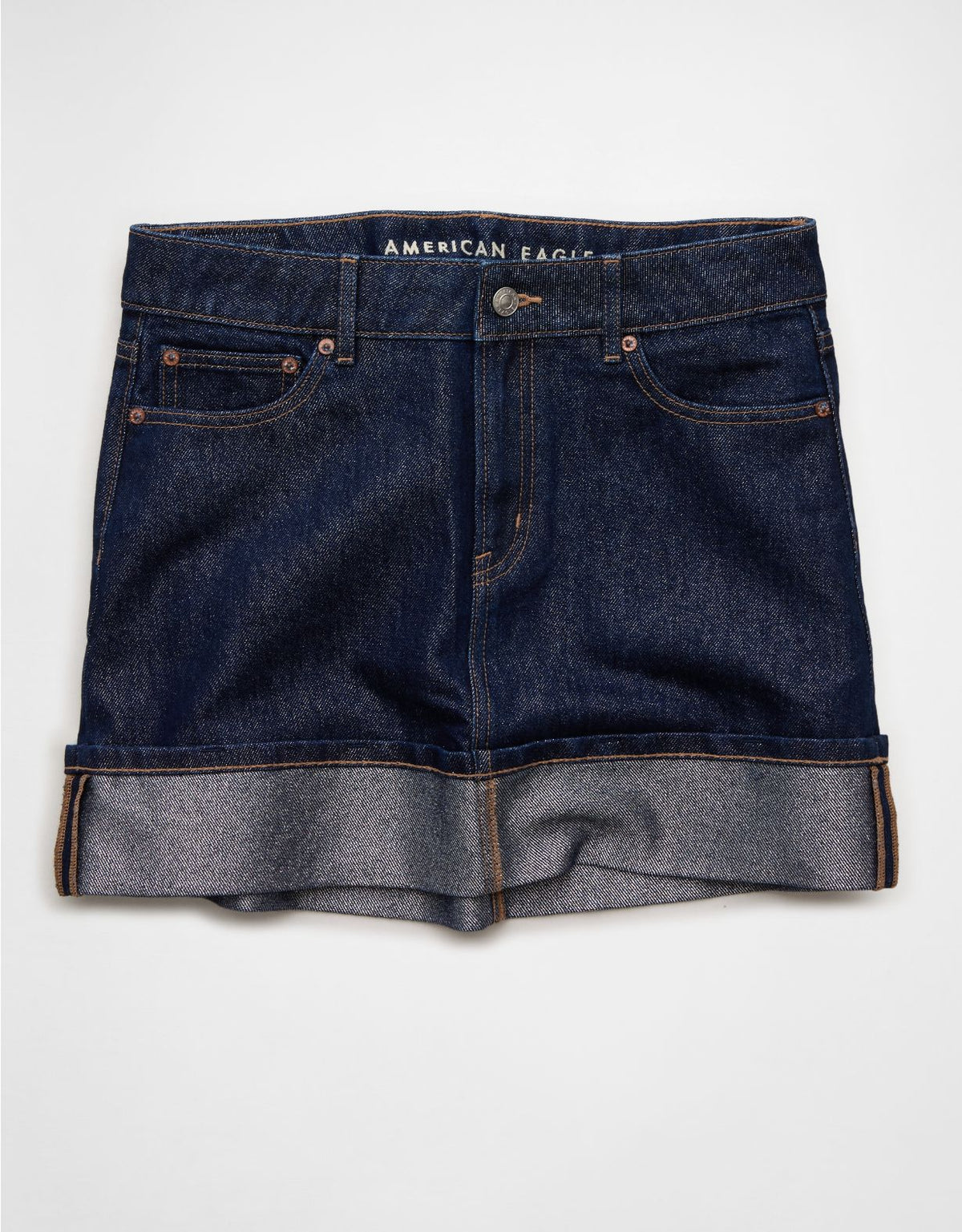 AE Denim Glitter Mini Skirt