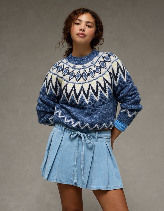 AE High-Waisted Pleated Mini Skirt