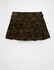 AE Mid-Rise Pleated Camo Skort