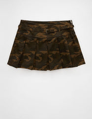 AE Mid-Rise Pleated Camo Skort