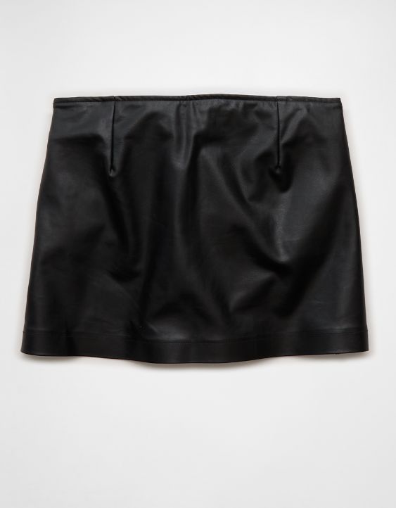 AE Mid-Rise Vegan Leather Skort